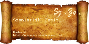 Szaniszló Zsolt névjegykártya