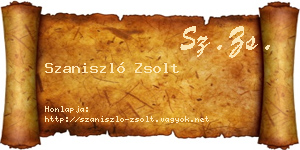 Szaniszló Zsolt névjegykártya